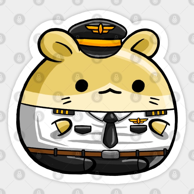 Cute Hamster Pilot Sticker by MEDZ